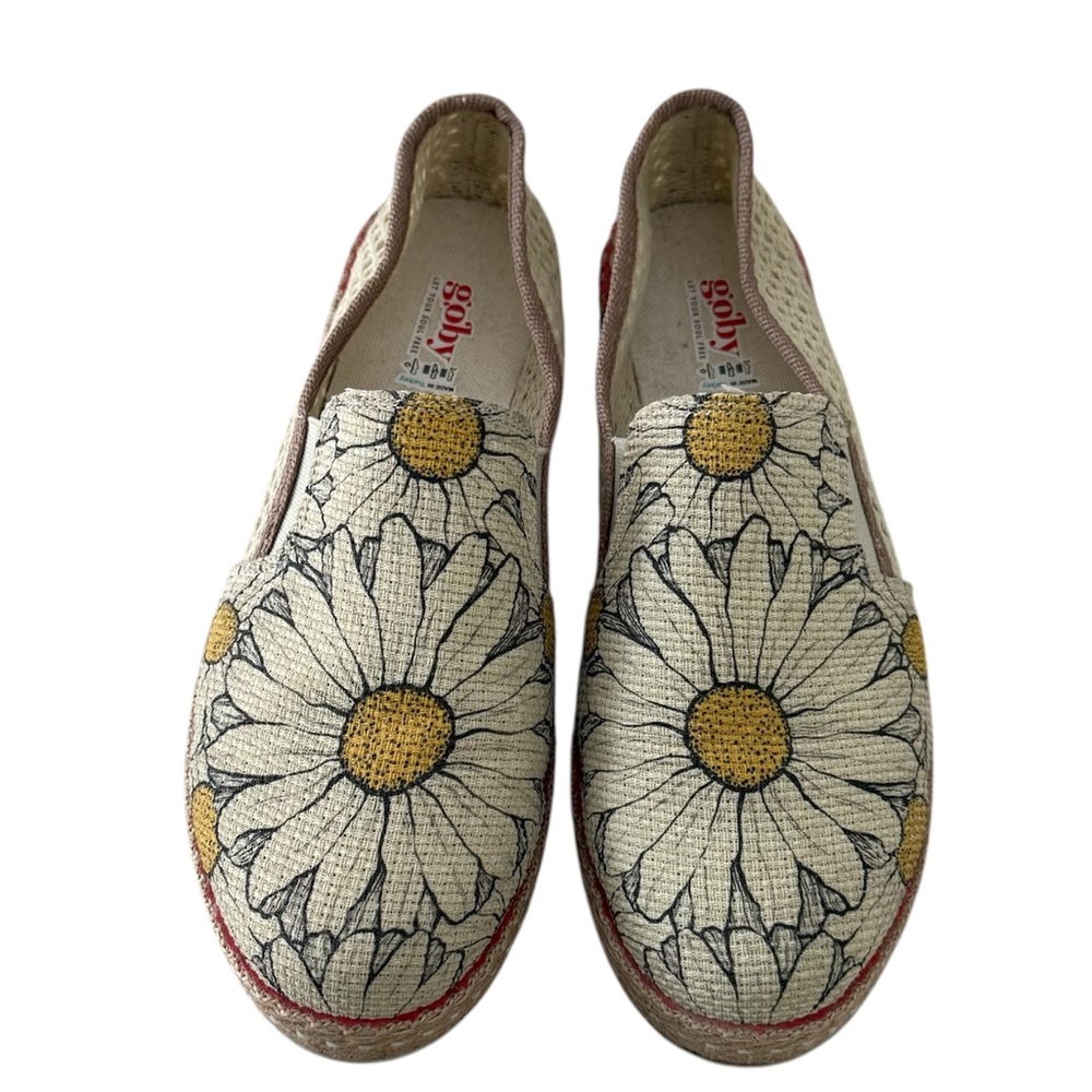 GOBY Daisy Canvas Slip On Loafer Casual Shoe Size 8.5 (US) 39 (EU)